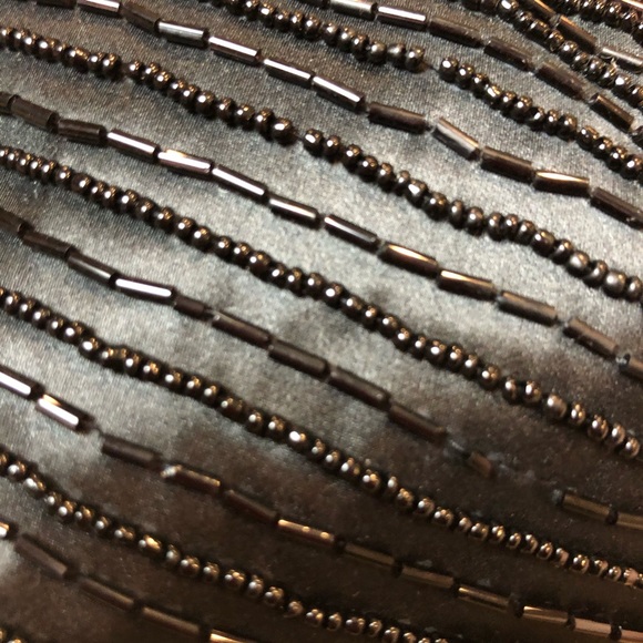 Ann Taylor Silk Beaded Black Evening Bag - Picture 6 of 8